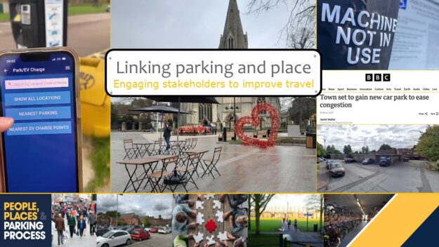 Pictures showing improvements to parking in Sleaford town cemntre including; a. Transforming the market place back from parking to a focal point of the town. b. Acquiring land to create a new car park that is a short riverside walk away from the centre and will avoid motorists contributing to congestion. c. Introducing the option to pay for parking by phone and investing in new, reliable payment machines.