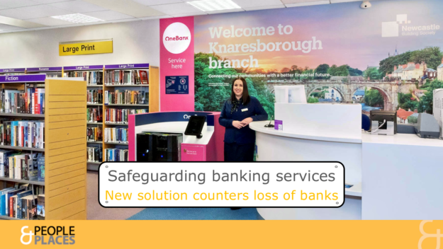 Knaresborough Newcastle building society branch with OneBanx kiosk provides a solution for safeguarding banking services