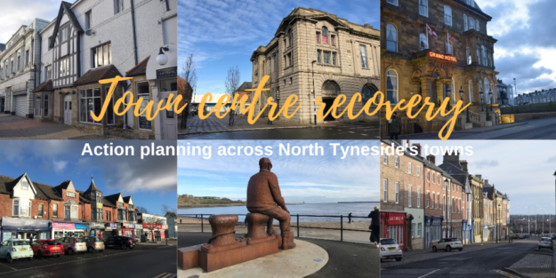 Mosaic of images from North Tyneside's town centres