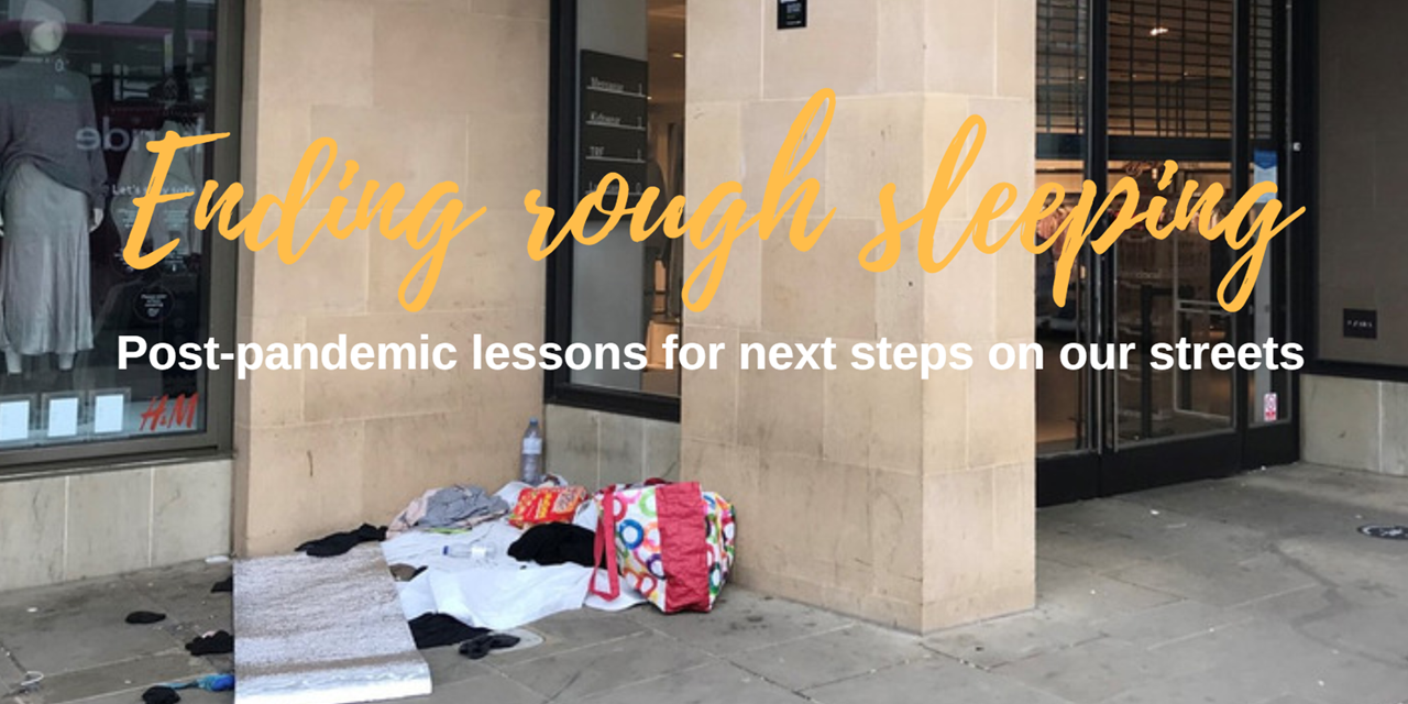 rough sleeping outside shops in town centre