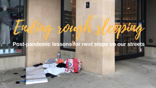 rough sleeping outside shops in town centre